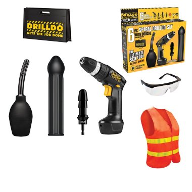 Секс набор DRILLDO SPIRAL со ребристым членом 7 предметов — Твой Каприз