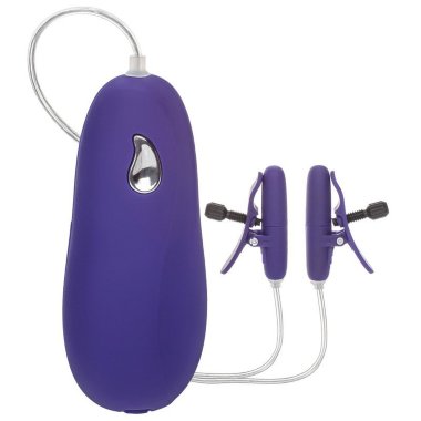 Зажимы на соски Heated Nipple Teasers с нагревательным эффектом с вибрацией фиолетовые — Твой Каприз