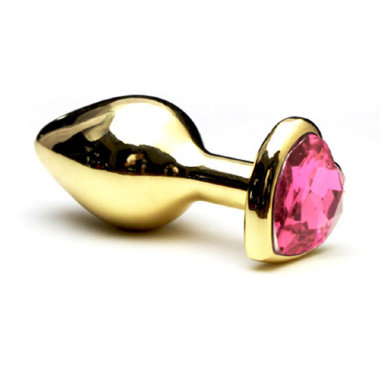 Cердце золотой анальный плаг — Твой Каприз