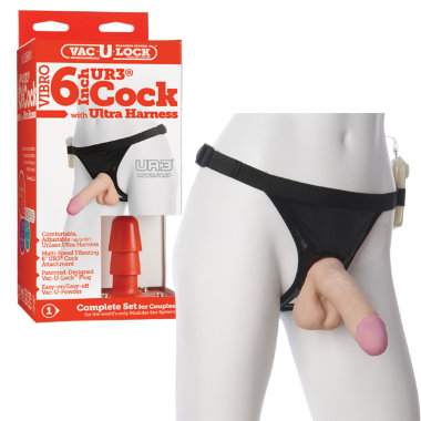 Трусики HARNESS с насадкой UR3 6in с вибрацией — Твой Каприз