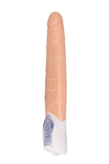 Длинный реалистичный вибратор пульсатор Long John Realistic Thrusting Vibrator — Твой Каприз