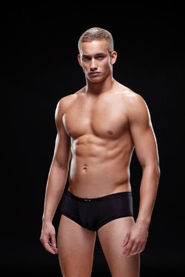 Мужские черные сексуальные трусы с низкой талией — Твой Каприз