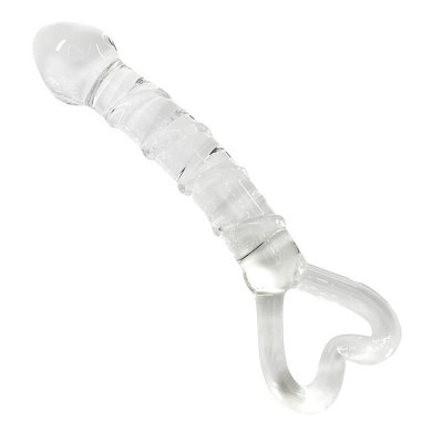 Стеклянный фаллос с крупной головкой ручной работы — Твой Каприз