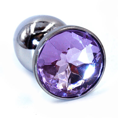 Металлическая анальная пробка с эффектным стразом Small — Твой Каприз
