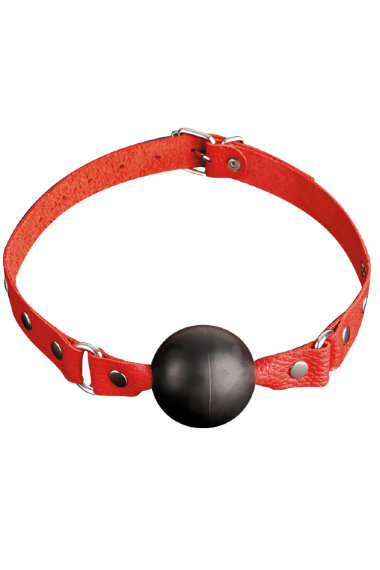 Кляп шар на кожаном ремне SITABELLA — Твой Каприз