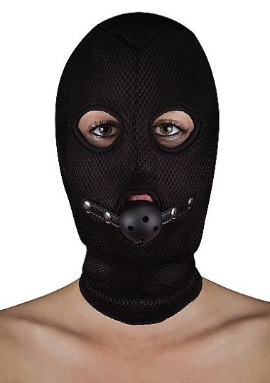 Маска с кляпом Extreme Mesh Balaclavea with Open Ball Gag — Твой Каприз