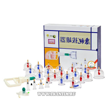 Вакуумная механическая помпа с 24 насадками — Твой Каприз