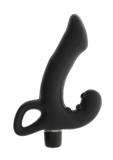 Черный вибромассажер-стимулятор простаты — Твой Каприз