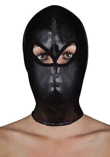 Маска Extreme Leather Hood with Ribon Ties — Твой Каприз