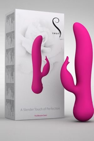 Перезаряжаемый вибромассажер The Blossom Swan со стимулятором клитора розовый — Твой Каприз