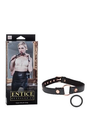 Кляп открытый с кольцом Entice Open Mouth Gag черный &mdash; Твой Каприз