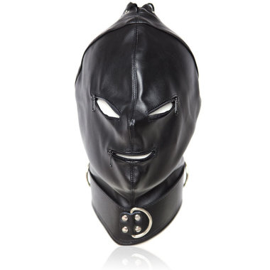 Рабский шлем с прорезями для глаз и ошейником — Твой Каприз