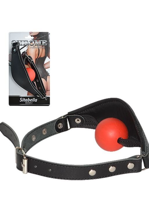 Кожаный кляп Sitabella Chrome Collection фото 1 — Твой Каприз