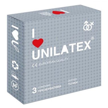 Презервативы с точками Unilatex Dotted — Твой Каприз
