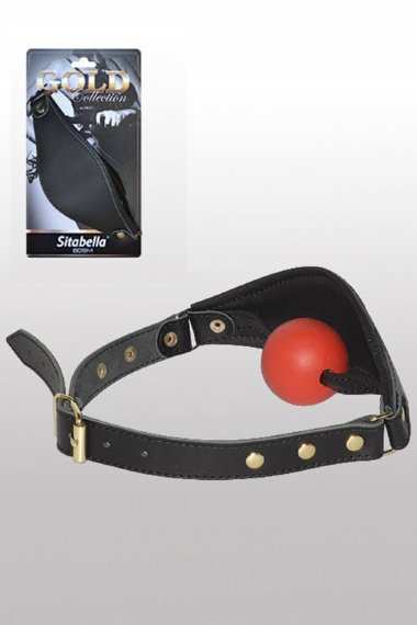 Кожаный кляп Sitabella Gold Collection — Твой Каприз