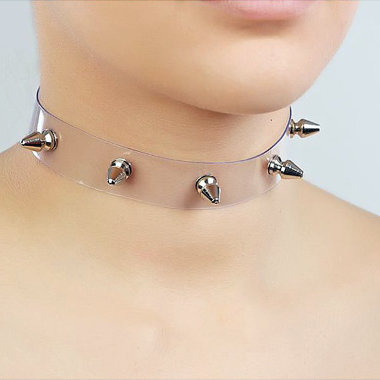 Прозрачный ошейник с шипами Sitabella — Твой Каприз