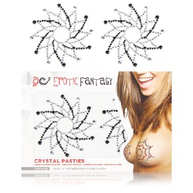 Пэстисы из черно-белых кристаллов CRYSTAL FLOWER — Твой Каприз