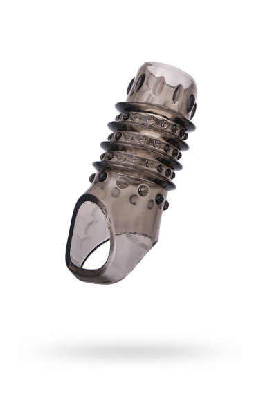 Открытая дымчатая насадка с точками и рёбрами — Твой Каприз