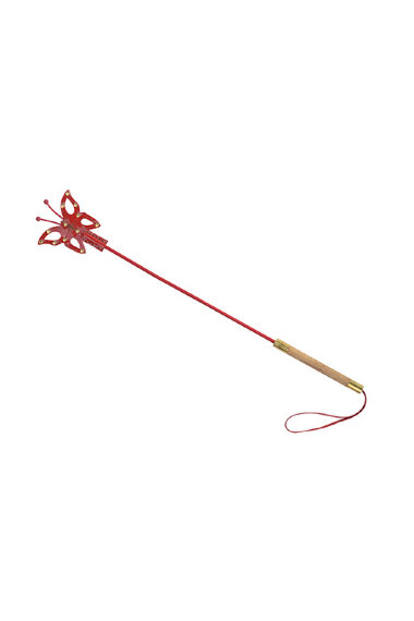 Стек с фигурным окончаниям в виде бабочки из лаковой кожи — Твой Каприз