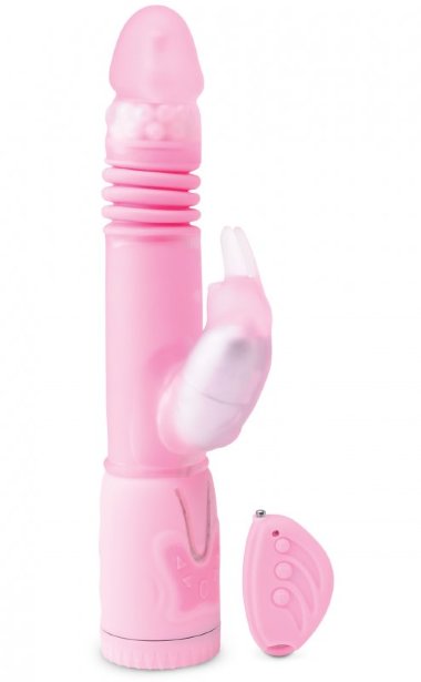 Вибратор хай-тек THROBB RABBIT с дистанционным управлением розовый — Твой Каприз