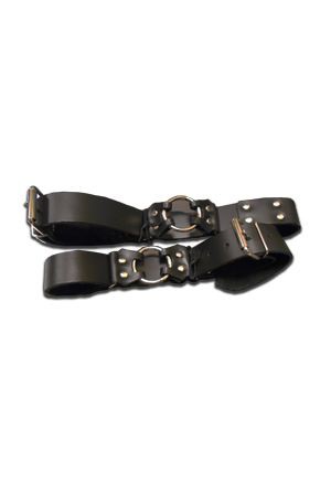 Бандаж руки и ноги Straps for bandage wrist and ancle кожаный черный фото 1 — Твой Каприз