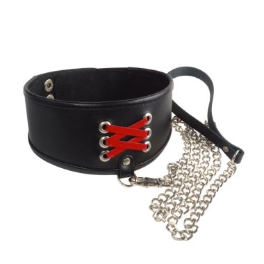 Широкий ошейник из натуральной кожи Sitabella — Твой Каприз