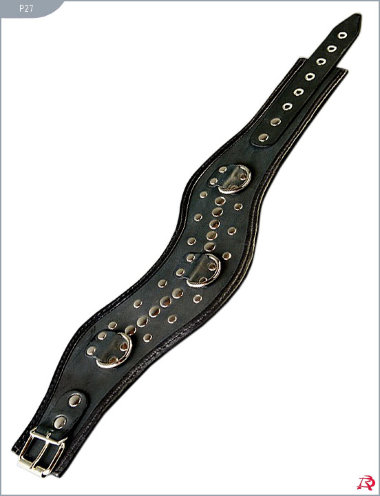 Ошейник фигурный, окантованный (черный) — Твой Каприз