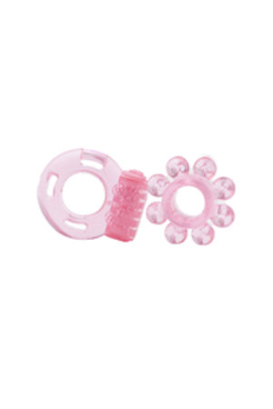 Два кольца в наборе Optimus с вибрацией розовый — Твой Каприз