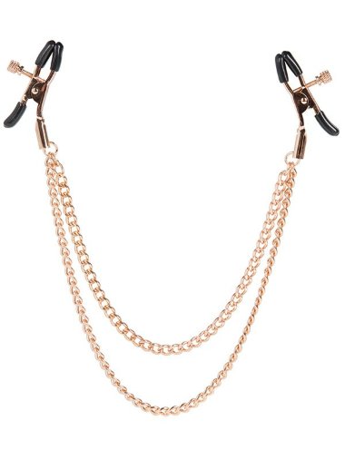 Зажимы для сосков с цепями Entice Tiered Intimate Clamps золотистые — Твой Каприз