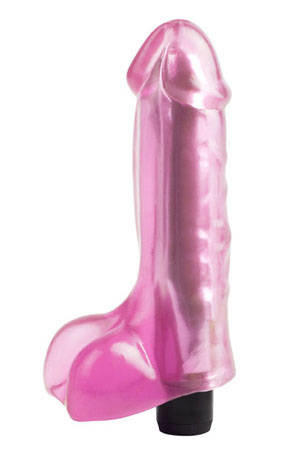 Розовый мягкий вибратор JELLY GEMS 9 — Твой Каприз