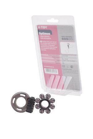 Два кольца в наборе Optimus с вибрацией пепельный — Твой Каприз