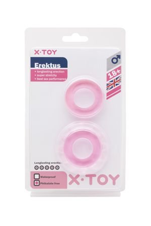 Набор эрекционных колец Erektus II розовый — Твой Каприз