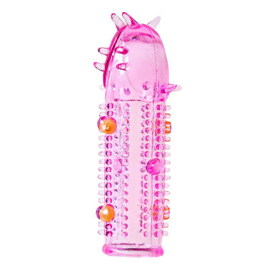 Насадка на фаллос с бусинами и шипиками — Твой Каприз