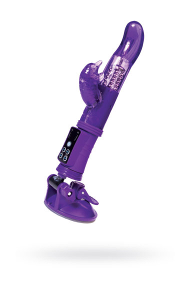 Вибратор с клиторальным стимулятором и с вращающимся стволом — Твой Каприз