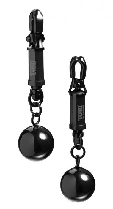 Зажимы на соски с утяжелителями Tom of Finland Barrel Nipple Clamps — Твой Каприз
