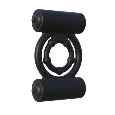 Двойное эрекционное виброкольцо с 2-мя виброэлементами Double Trouble — Твой Каприз