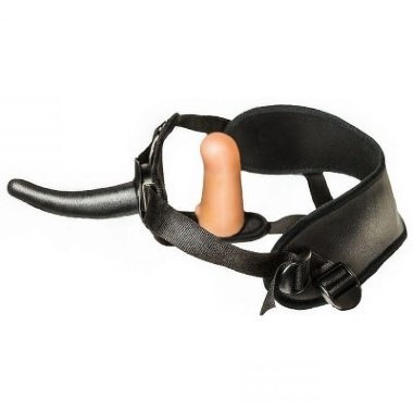 Двойной страпон с гладкой анальной насадкой Lovetoy — Твой Каприз