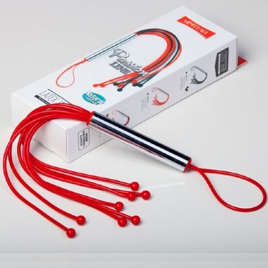 Латексная мини плеть с шариками на концах SITABELLA BDSM — Твой Каприз