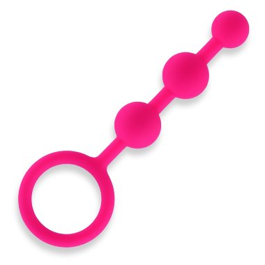 Анальные бусы из ультрабархатистого силикона 3 шарика — Твой Каприз