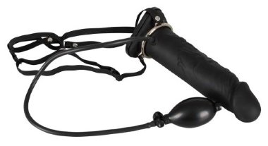 Страпон на ремешках с функцией расширения Inflatable Strap-On — Твой Каприз