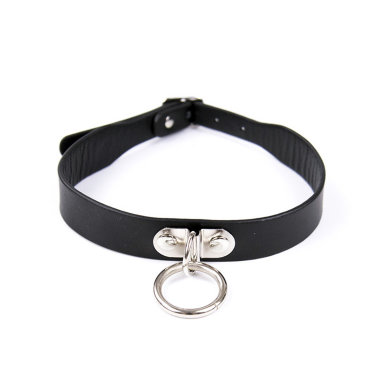 Элегантный тонкий ошейник с колечком — Твой Каприз