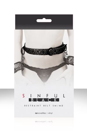 Ремень на пояс Sinful Black Restraint Belt Small черный — Твой Каприз