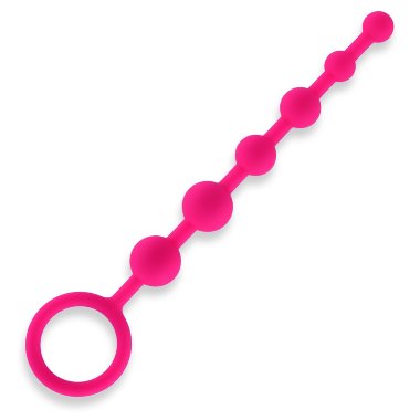 Анальные бусы из ультрабархатистого силикона 6 шариков — Твой Каприз