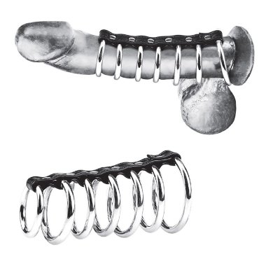 Тяжелый хомут на пенис с 7 кольцами — Твой Каприз