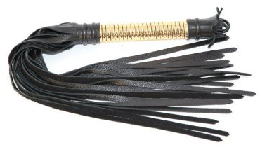 Плетка  из натуральной кожи золото — Твой Каприз