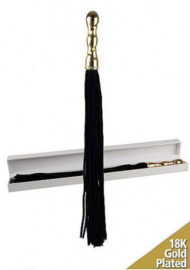 Плетка Luxury Whip 18k-Gold plated Black — Твой Каприз