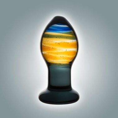 Анальная втулка из цветного стекла ручной работы DD — Твой Каприз