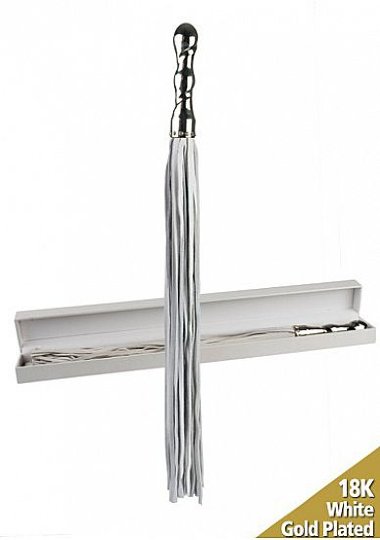 Плетка Luxury Whip 18k-Whitegold plated White — Твой Каприз