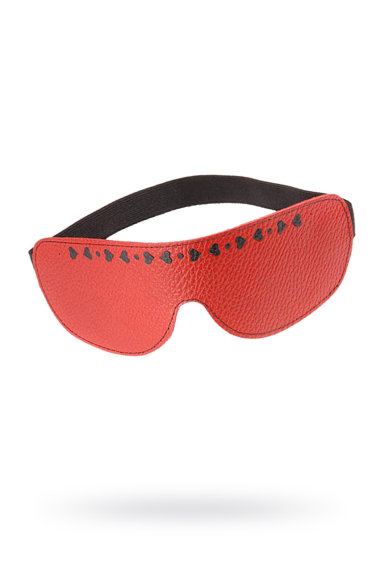 Закрытая кожаная маска украшенная сердечками — Твой Каприз