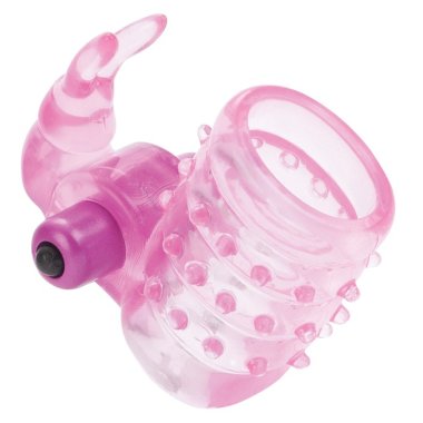 Тугая насадка на пенис с вибро-зайчиком — Твой Каприз